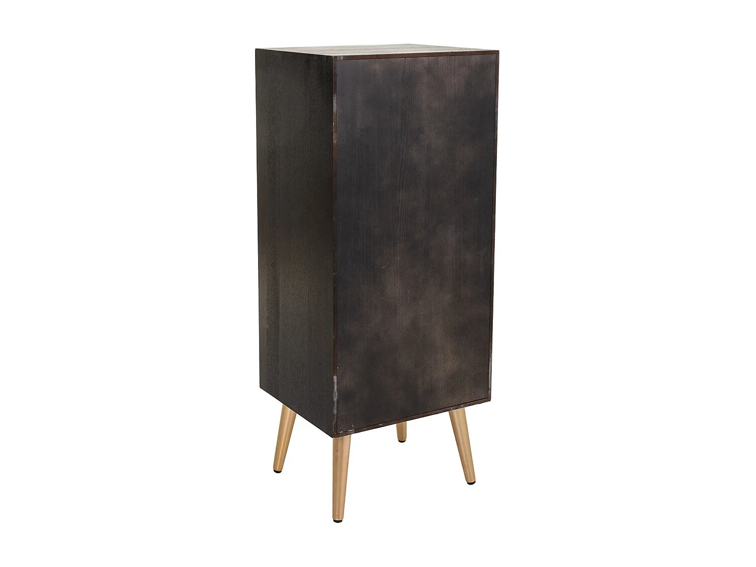 Settimanale in legno laccato nero e griglia 42x36,5x100,5h