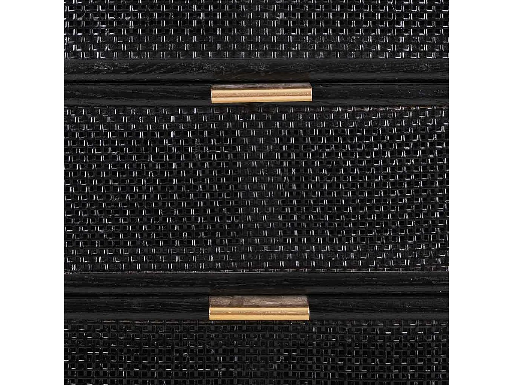 Settimanale in legno laccato nero e griglia 42x36,5x100,5h
