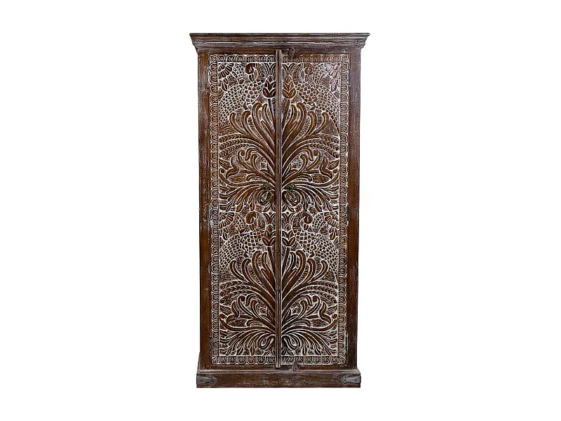 Armário de madeira marrom 90x40x180