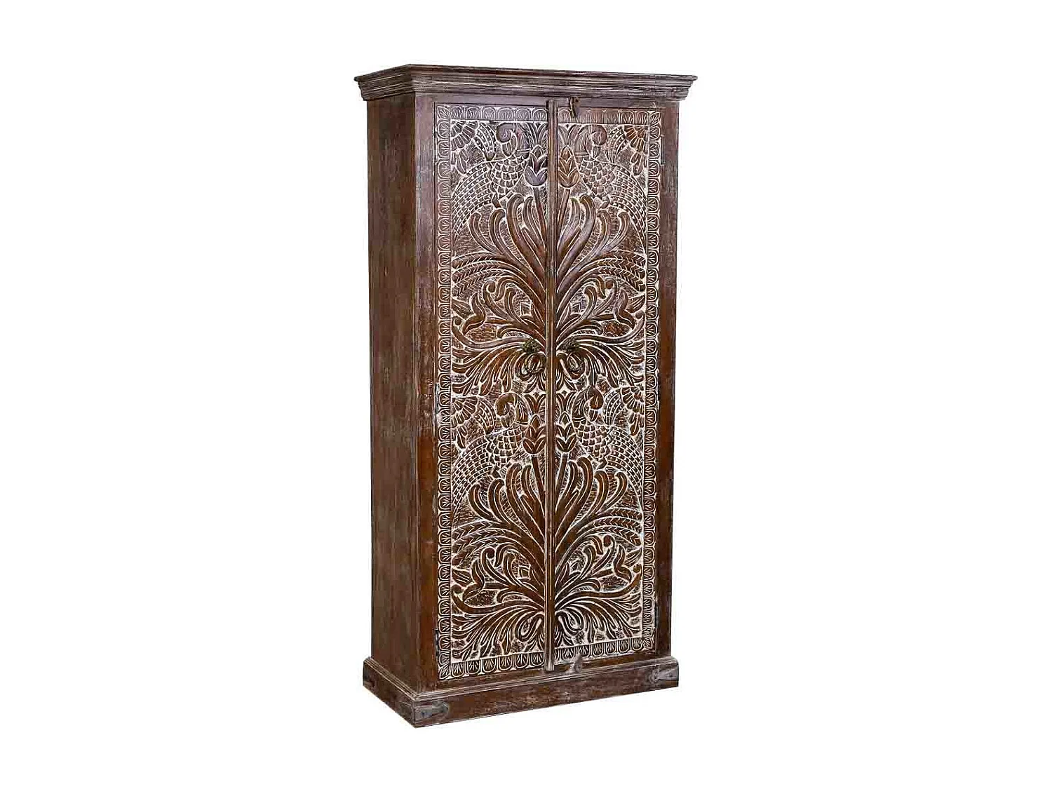 Armário de madeira marrom 90x40x180