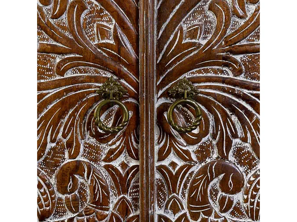 Armário de madeira marrom 90x40x180