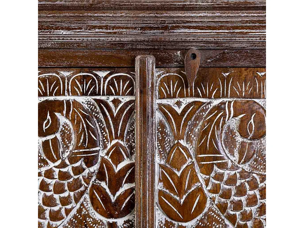Armário de madeira marrom 90x40x180