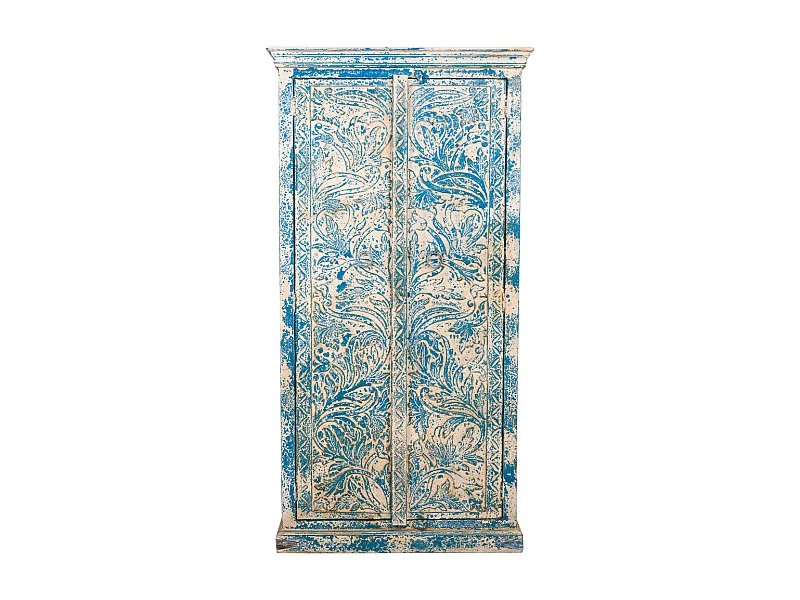 Armadio in legno blu 91x42x178h