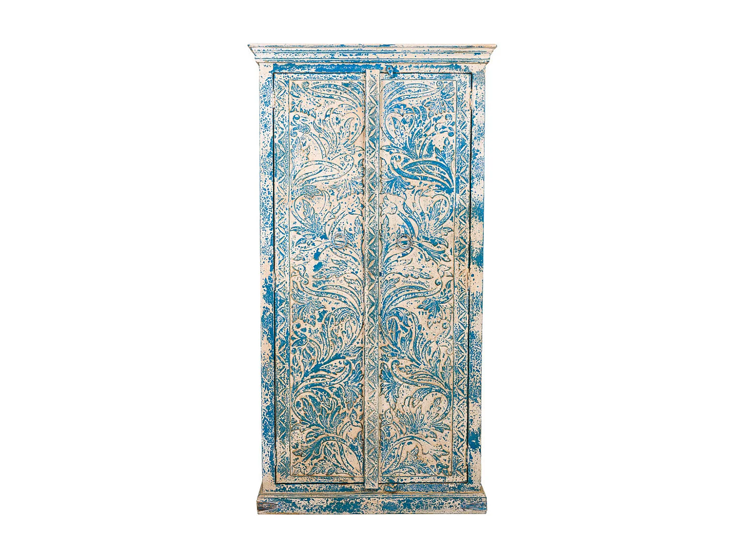 Armadio in legno blu 91x42x178h