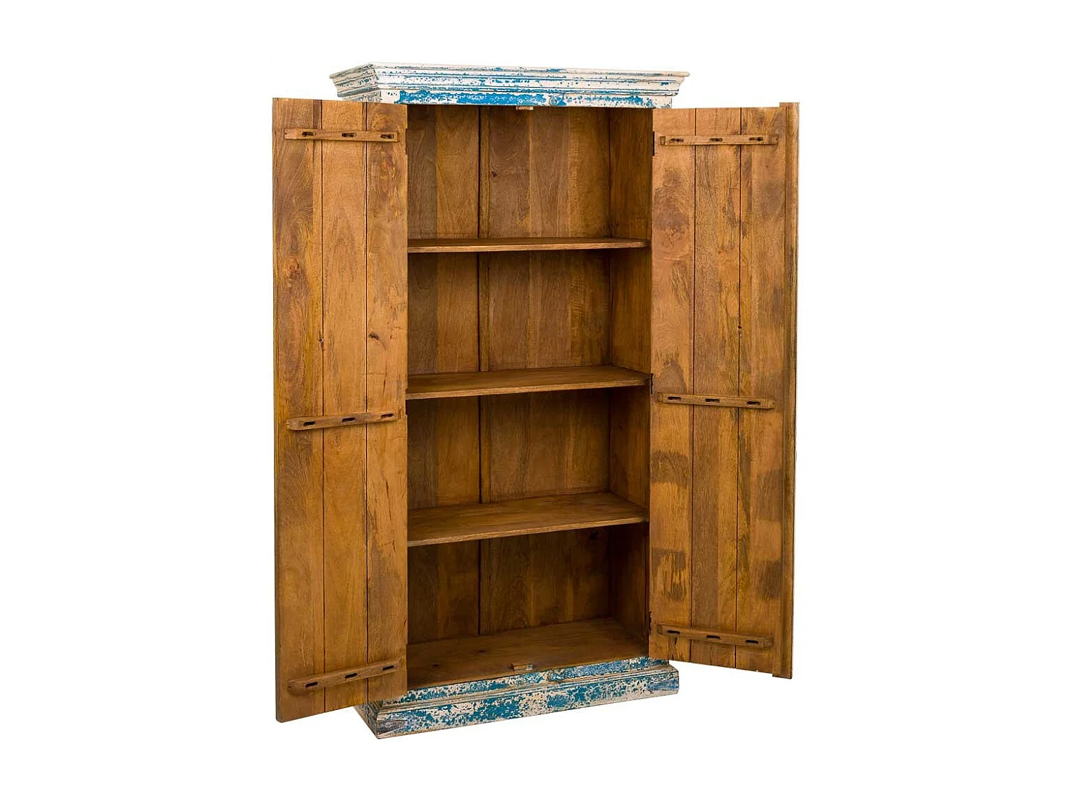 Armadio in legno blu 91x42x178h