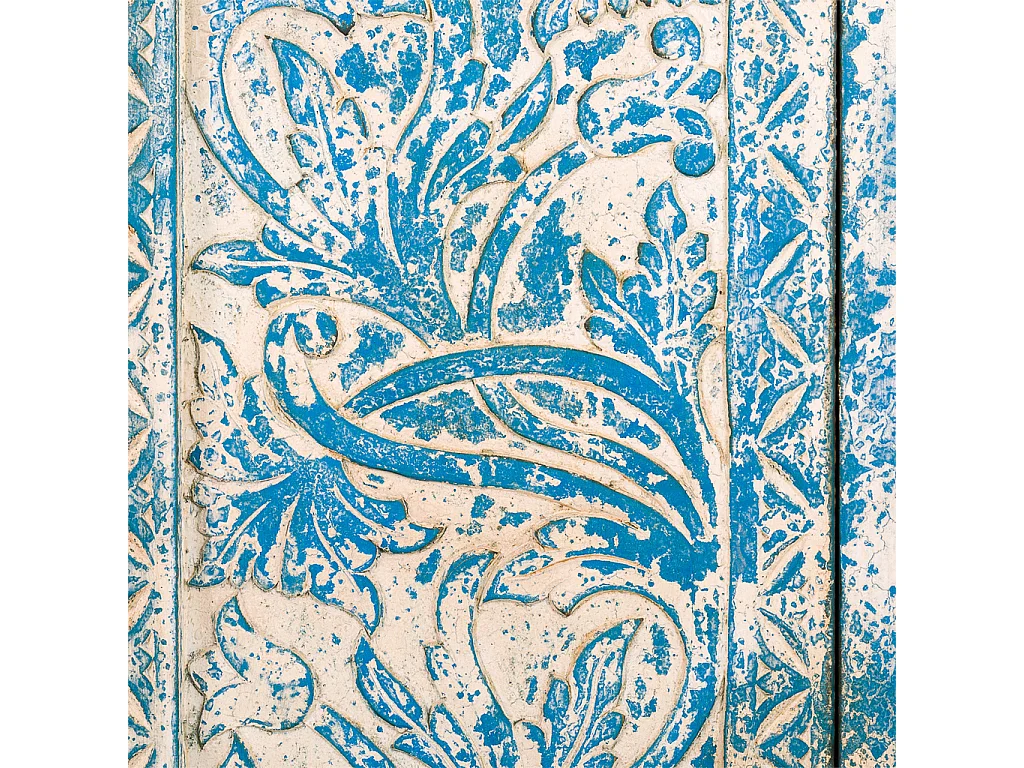 Armadio in legno blu 91x42x178h