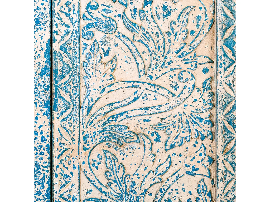 Armadio in legno blu 91x42x178h