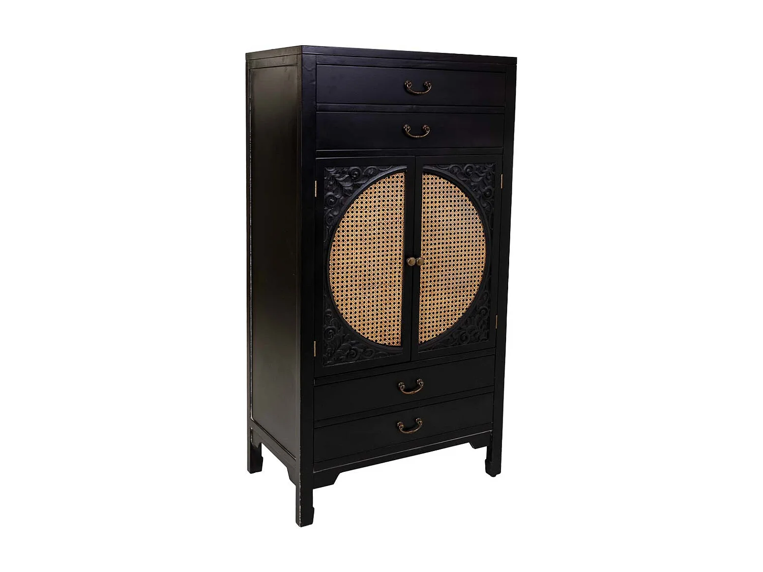 Armadio in legno nero 70x40x135h