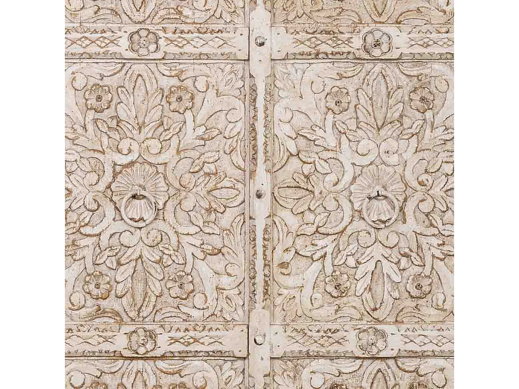 Armário de madeira feito à mão marrom 102x44x183