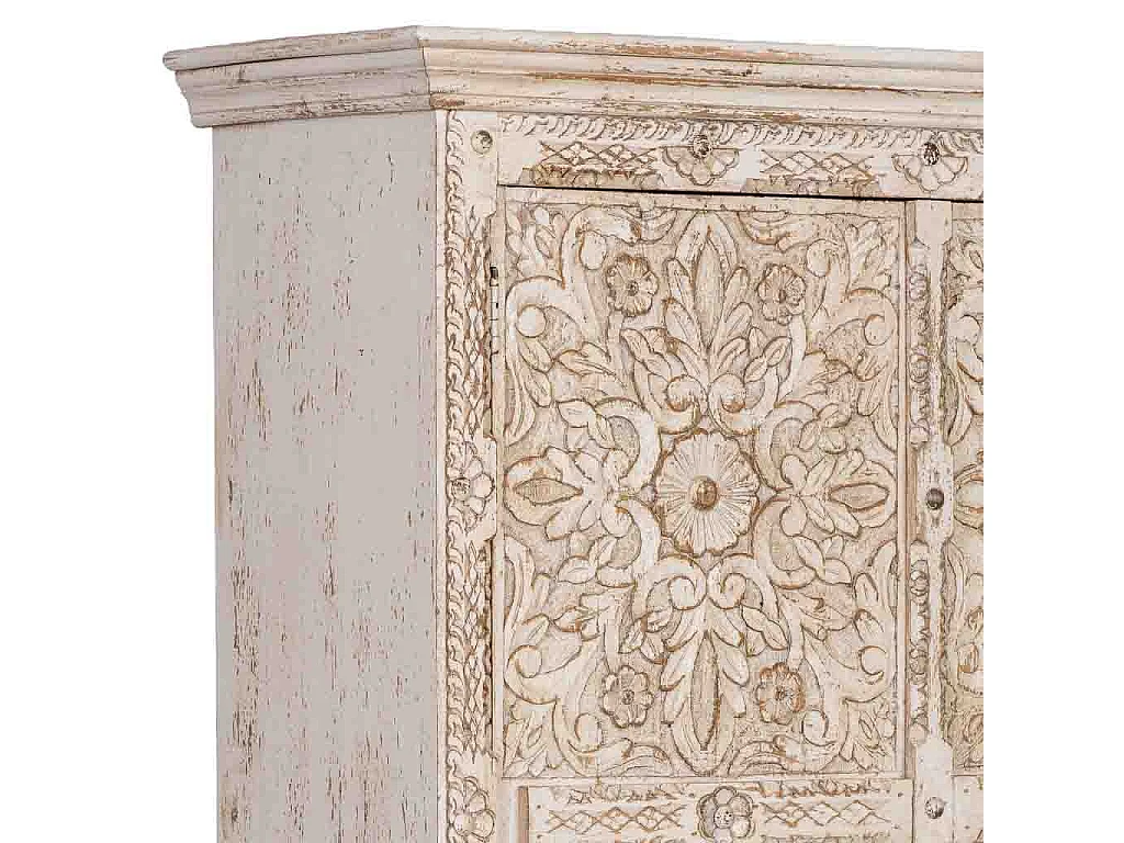 Armadio in legno marrone fatto a mano 102x44x183h
