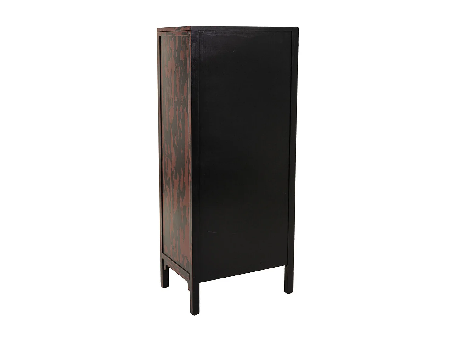 Roter Holzschrank 60x40x140h cm