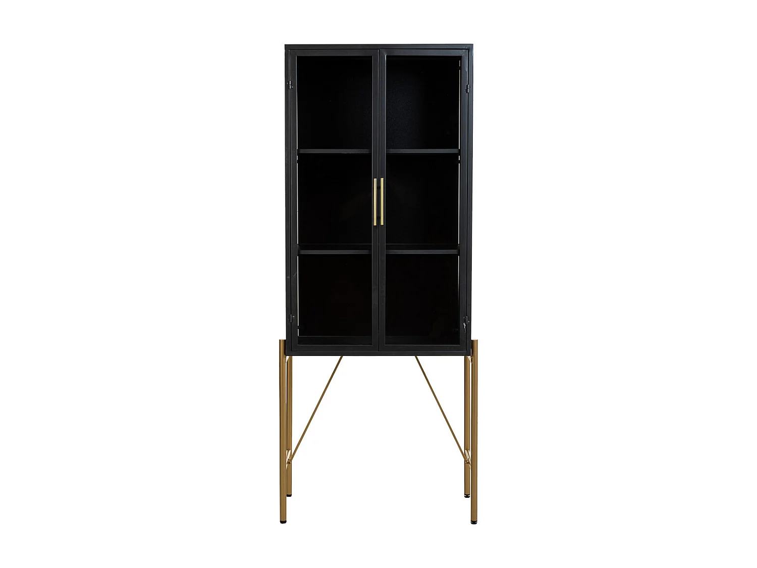 Armoire en bois et métal marron 64x35x155h