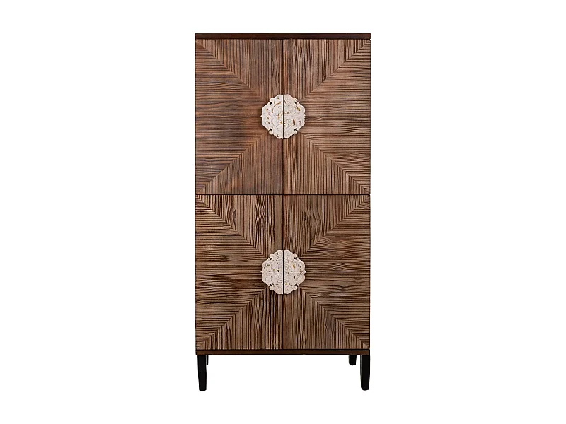 Brauner Holzschrank 86x41x180h cm