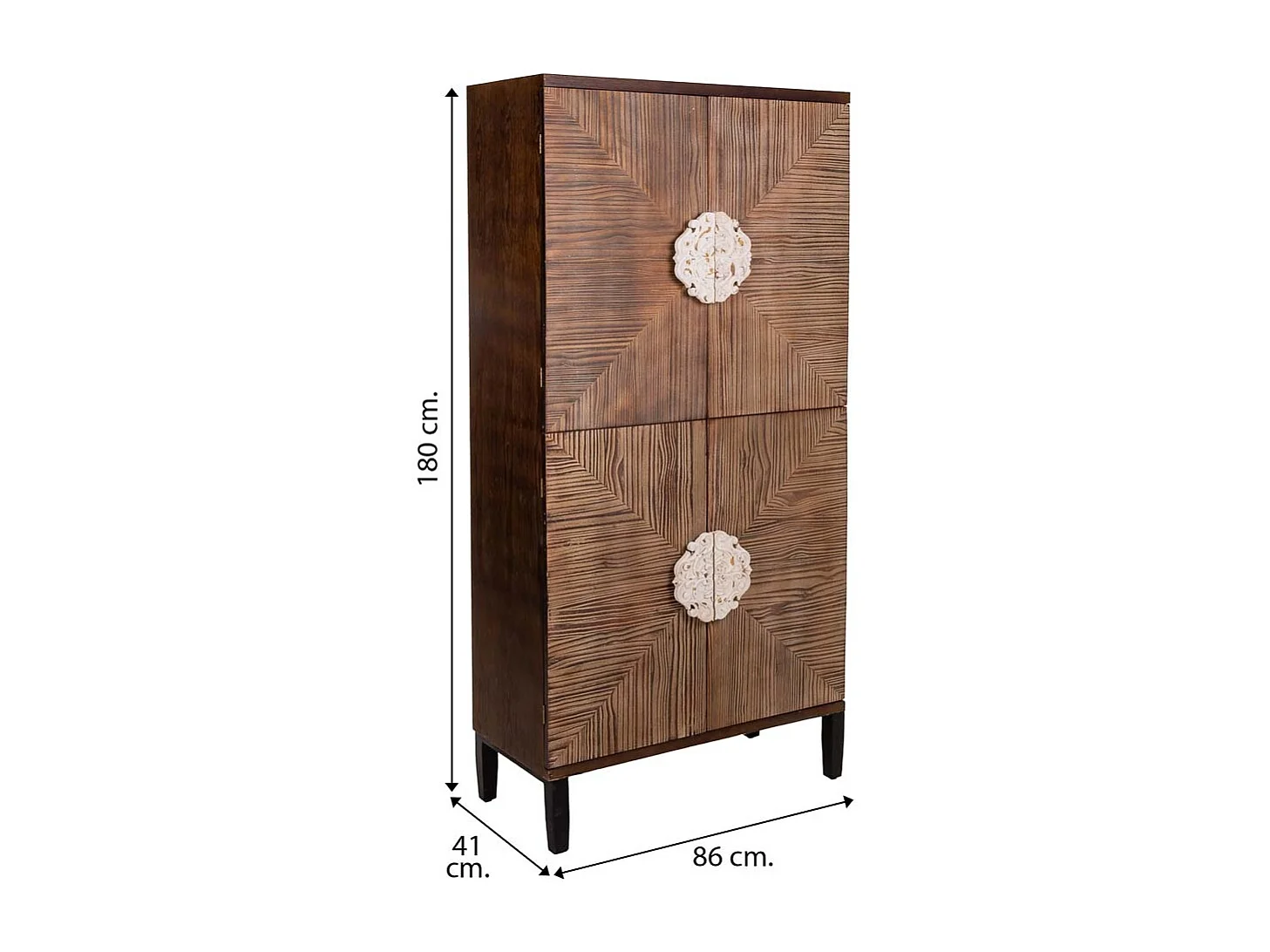 Armario de madera marrón 86x41x180