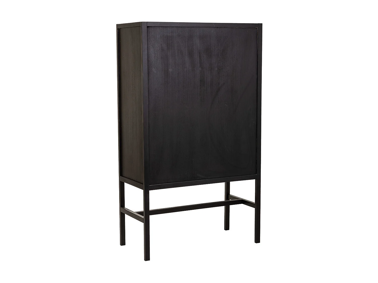 Armoire en bois et grillage noir 97x47x167h