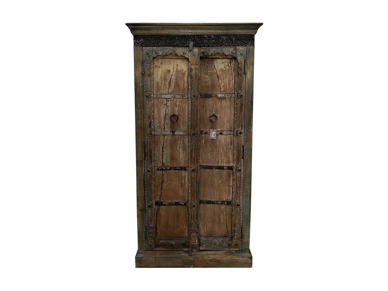 Armoire en bois et métal marron 91x43x188h cm