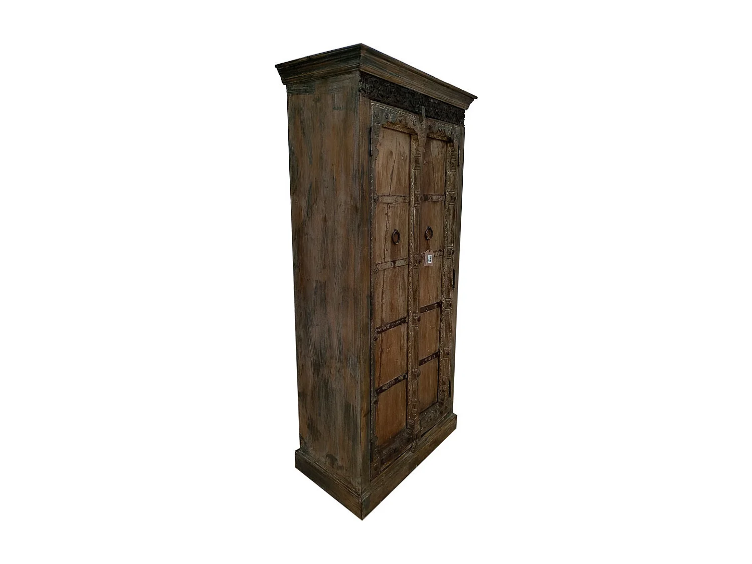 Armoire en bois et métal marron 91x43x188h cm