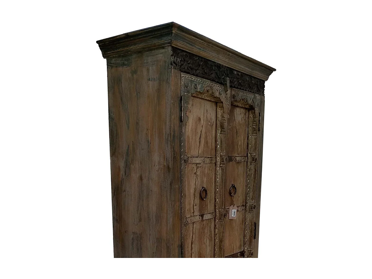 Armoire en bois et métal marron 91x43x188h cm