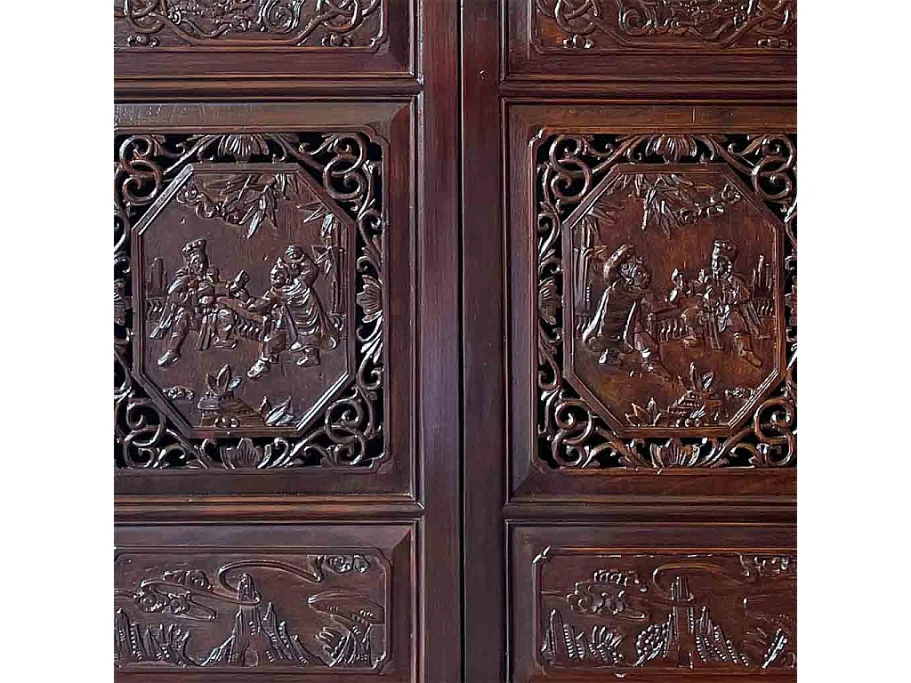 Brauner Holzschrank 95x40x160h cm