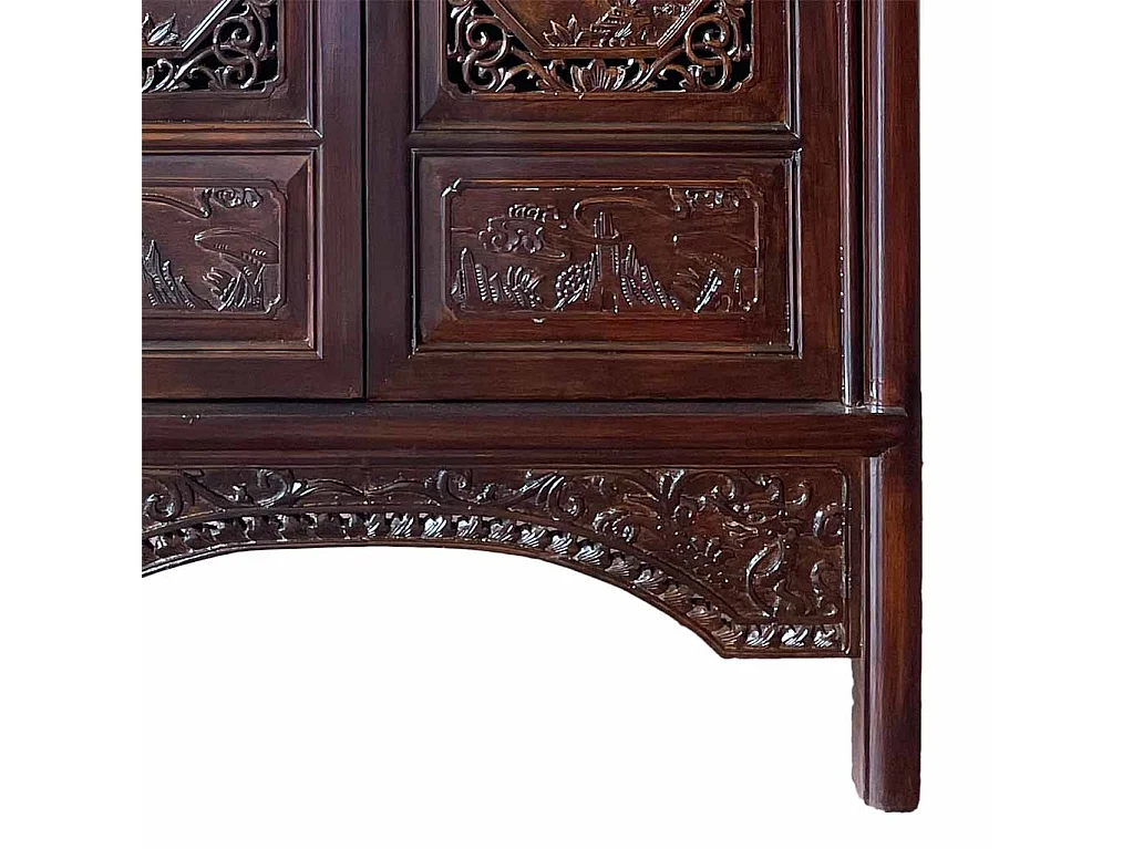 Brauner Holzschrank 95x40x160h cm