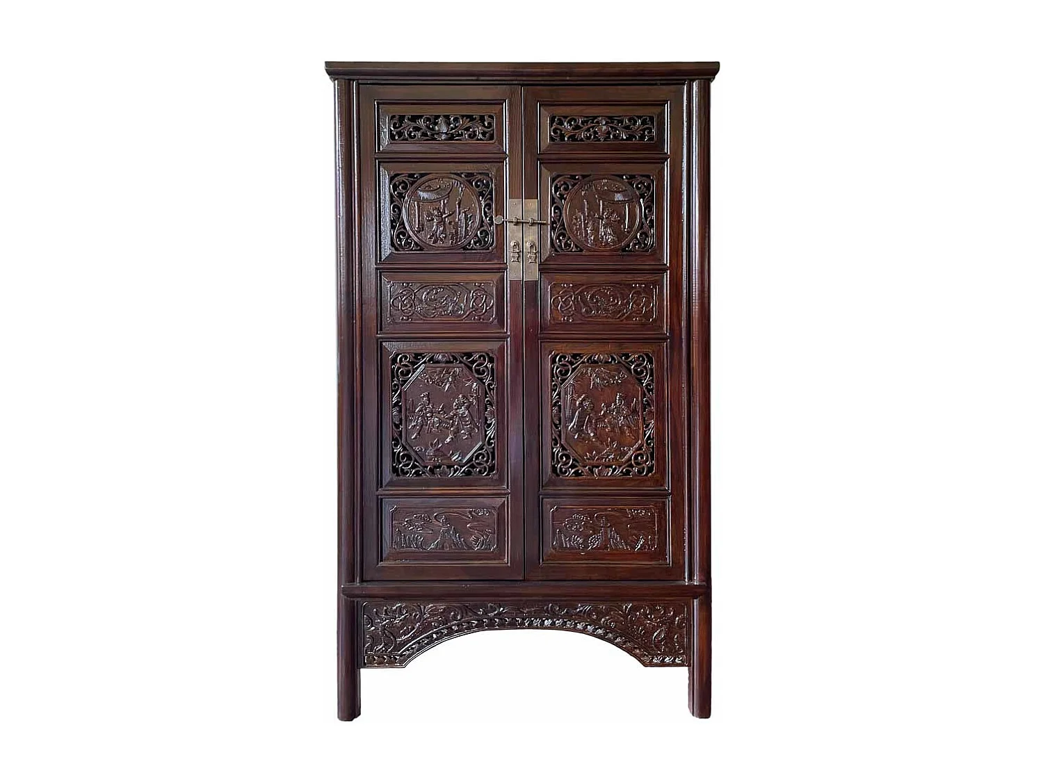 Brauner Holzschrank 95x40x160h cm