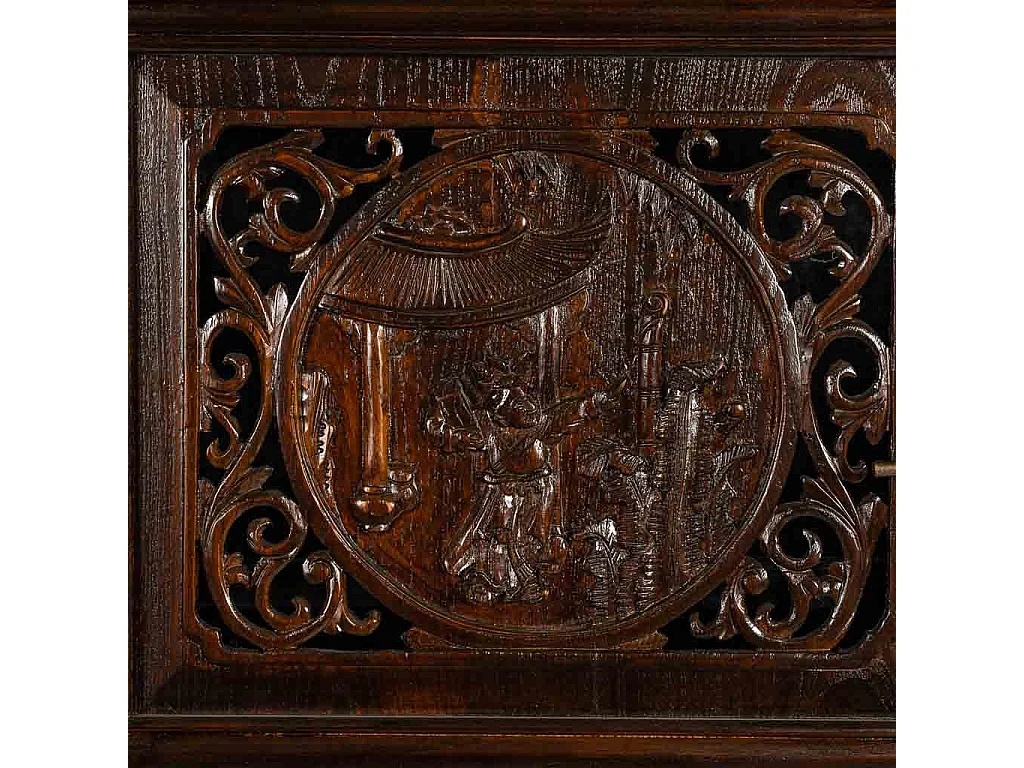 Brauner Holzschrank 95x40x160h cm