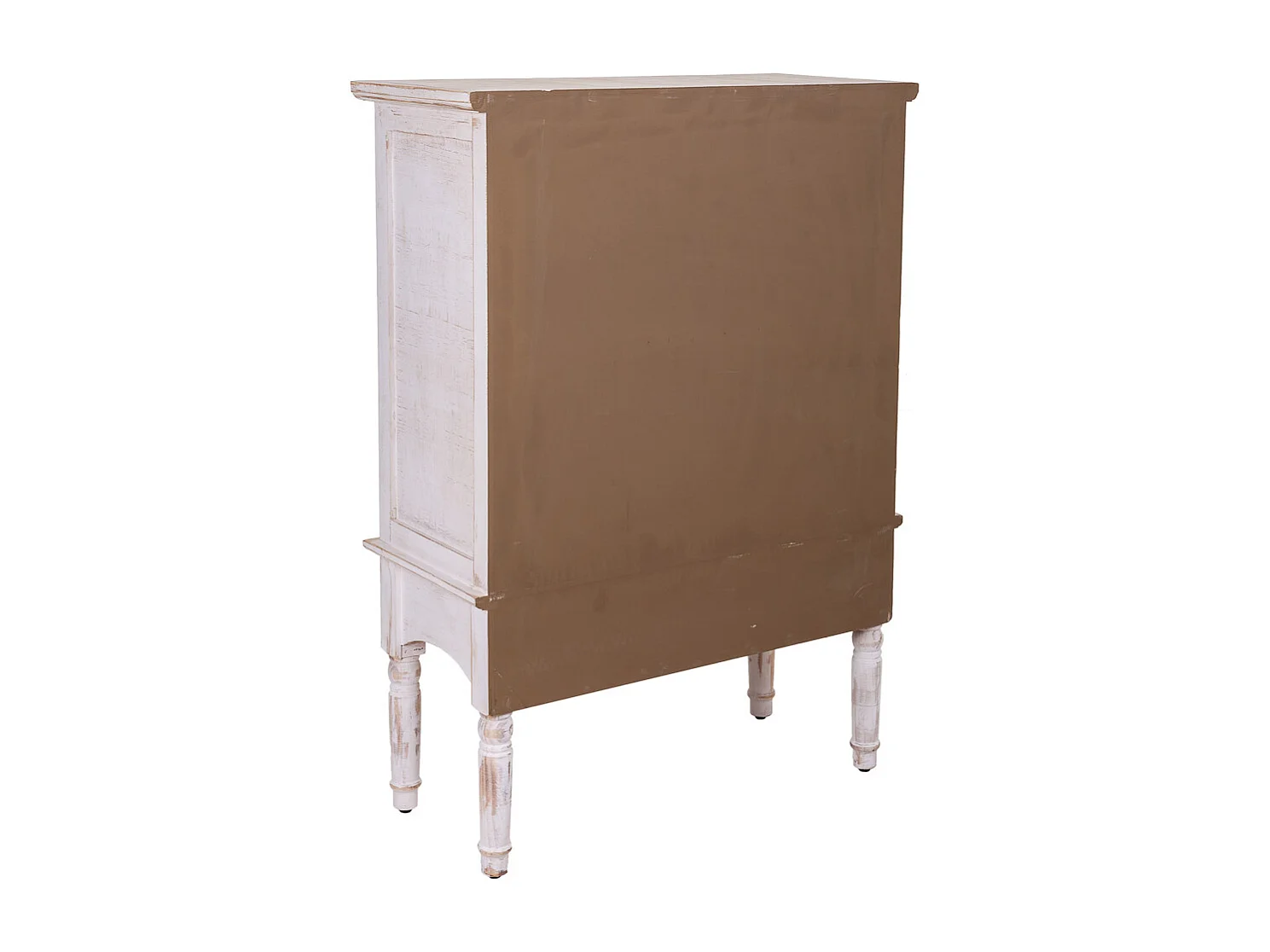 Mobile in legno intagliato bianco 80x36x110h