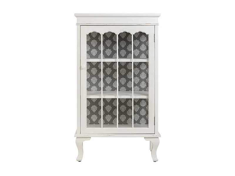 Vetrina in legno bianco 60,5x40,5x114,5h