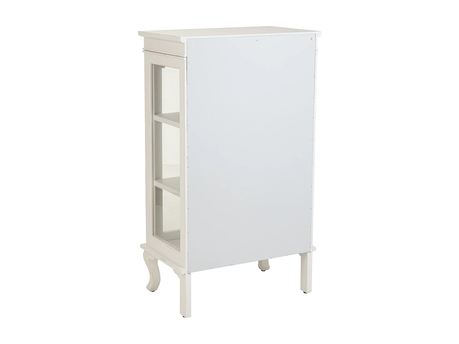 Weiße Holzvitrine 60,5 x 40,5 x 114,5 h cm