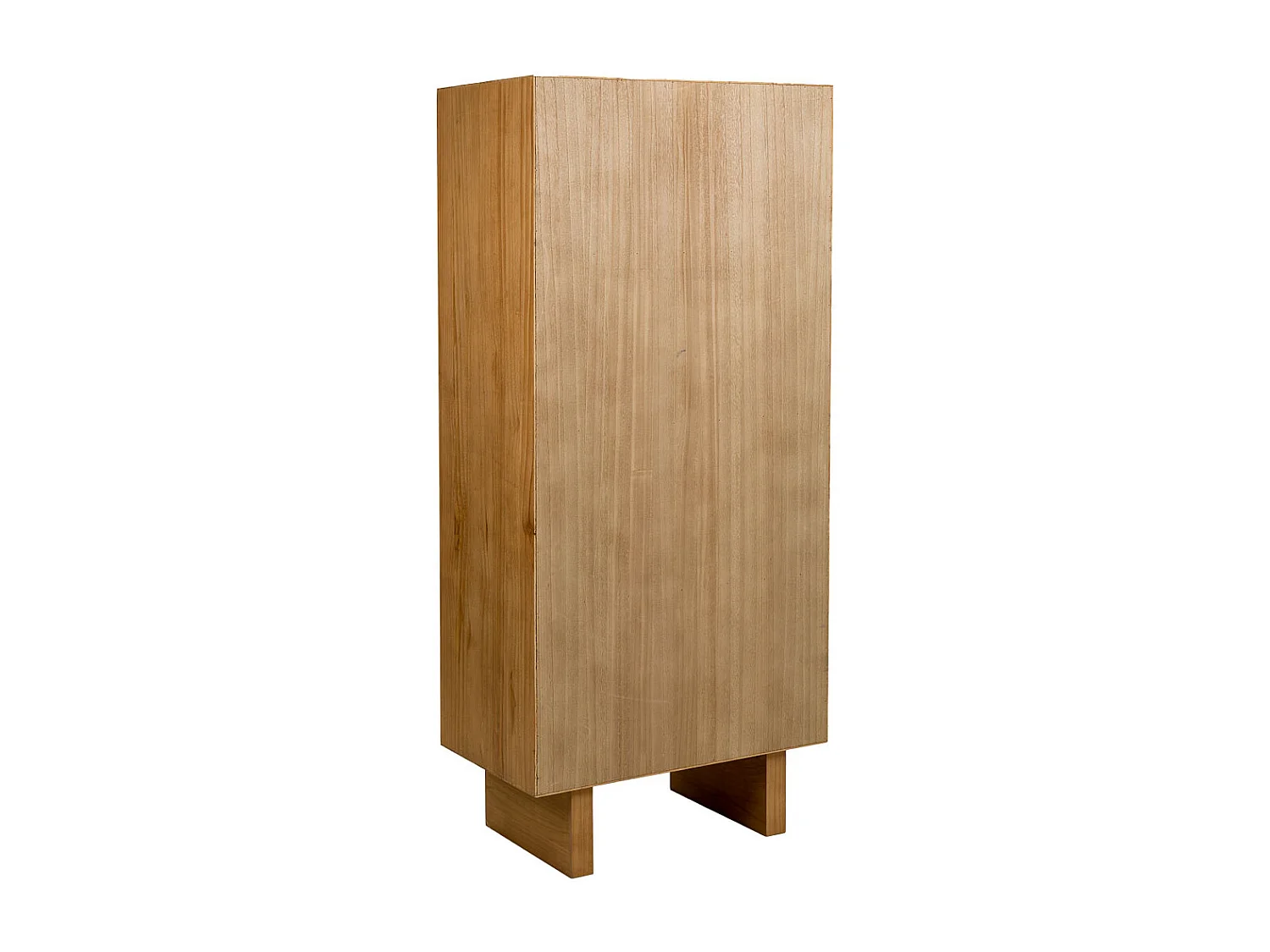 Armario de madera y cuerda trenzada marrón 75x45x170