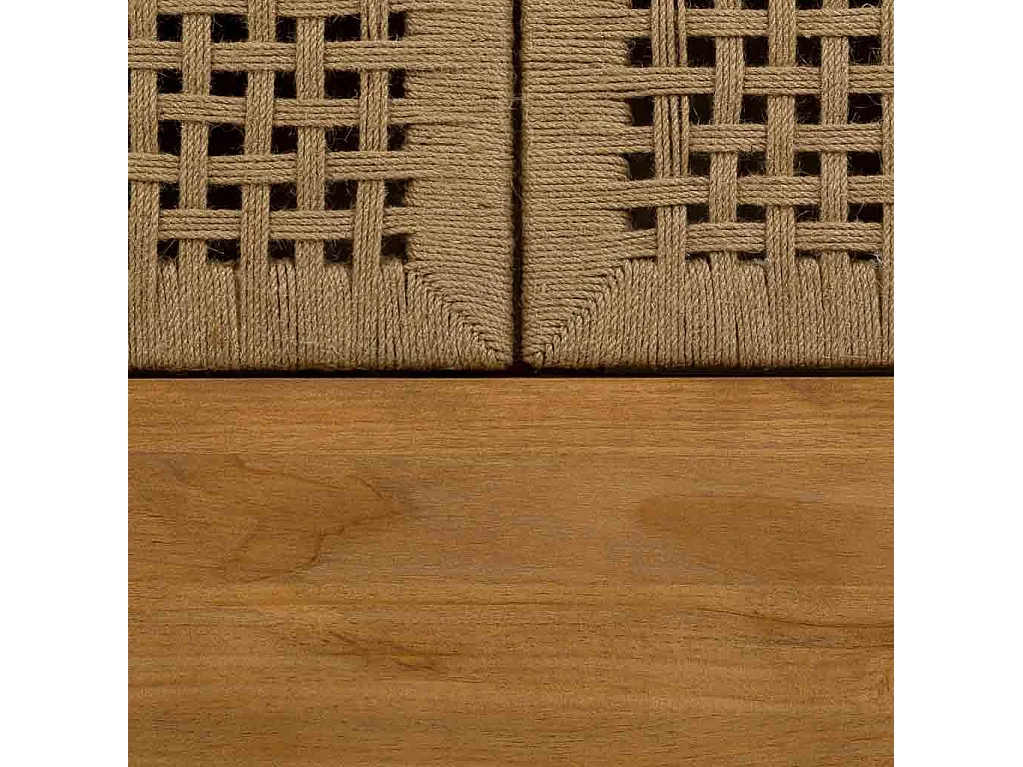Armário de madeira e corda trançada marrom 75x45x170