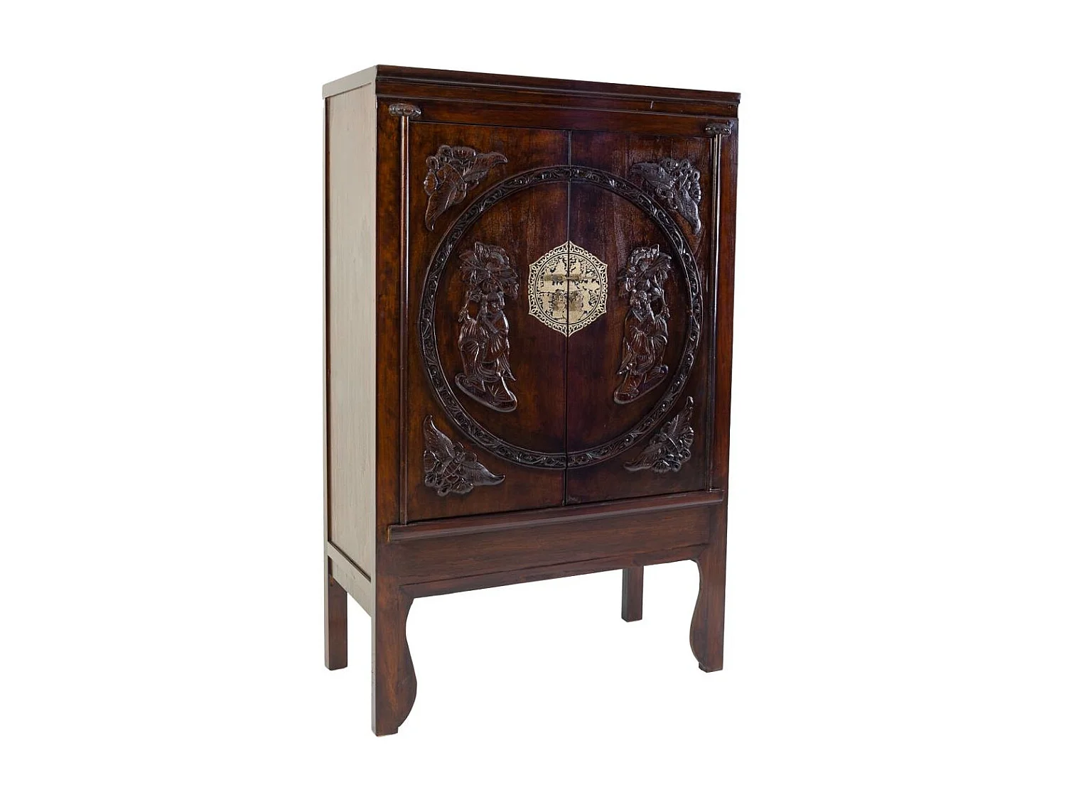 Brauner Holzschrank 105x47x170h cm