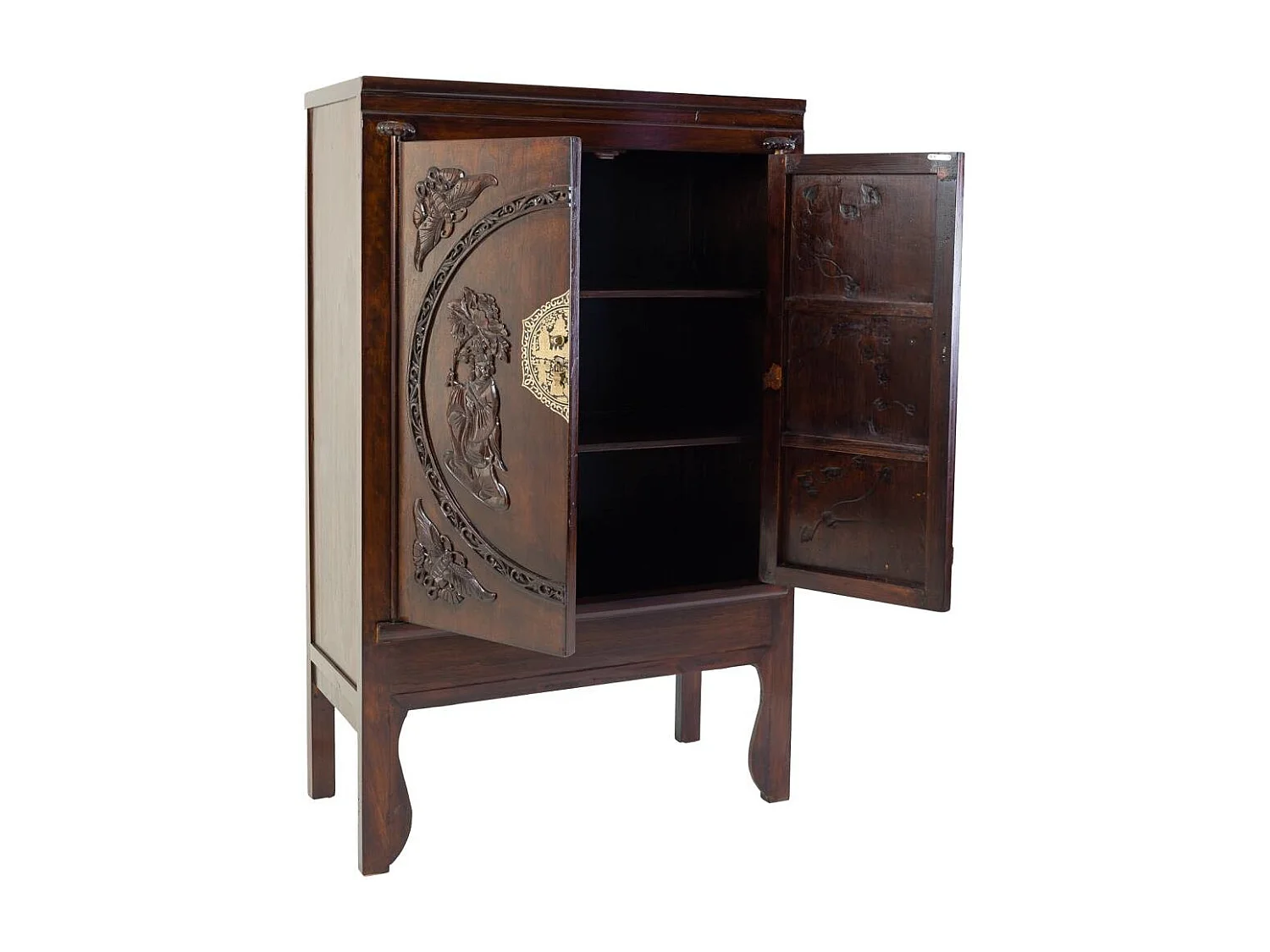 Brauner Holzschrank 105x47x170h cm