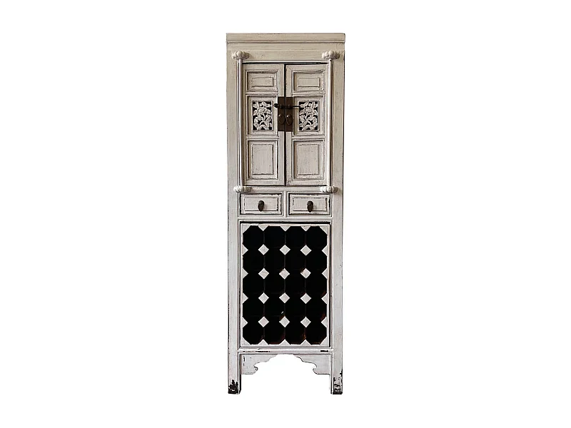 Armário para vinho em madeira branca 55x45x170