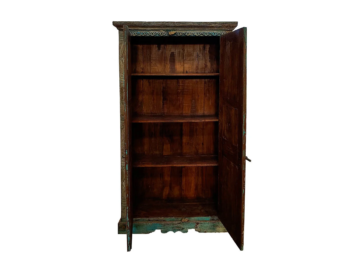 Armario de madera y metal marrón 120x41x206h cm