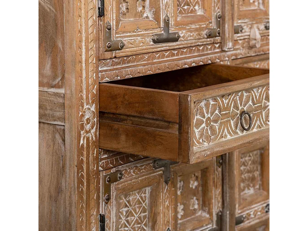 Armario de madera marrón 93x45x192