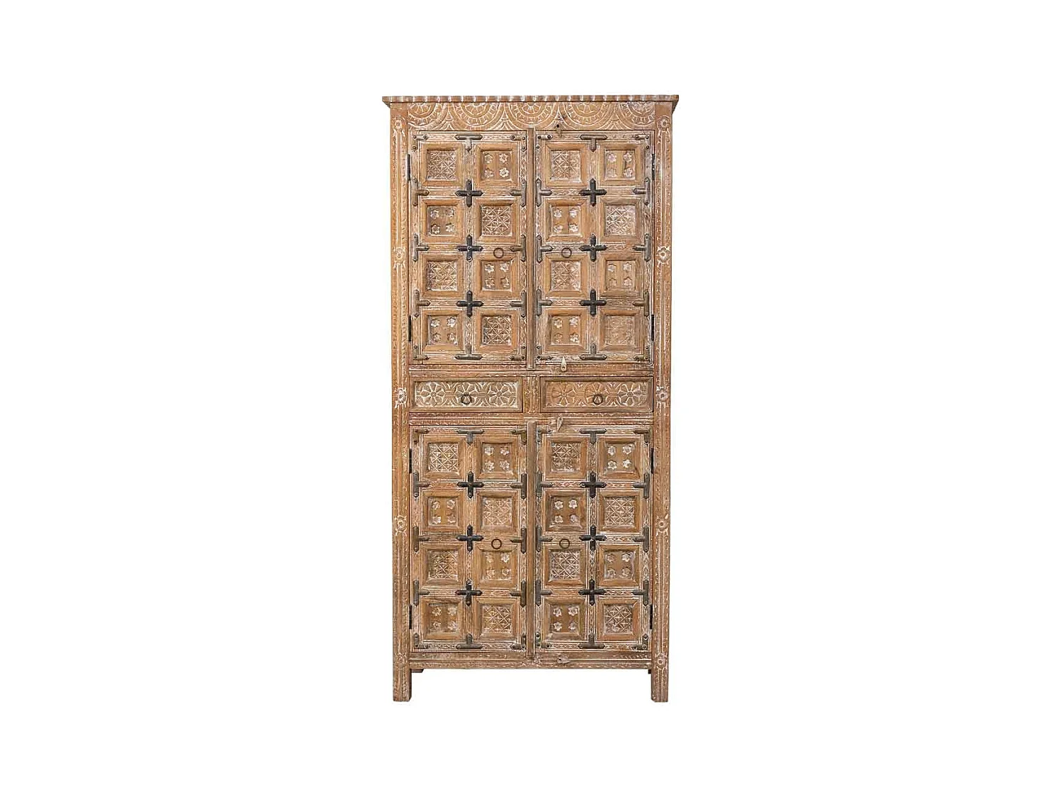 Brauner Holzschrank 93x45x192h cm