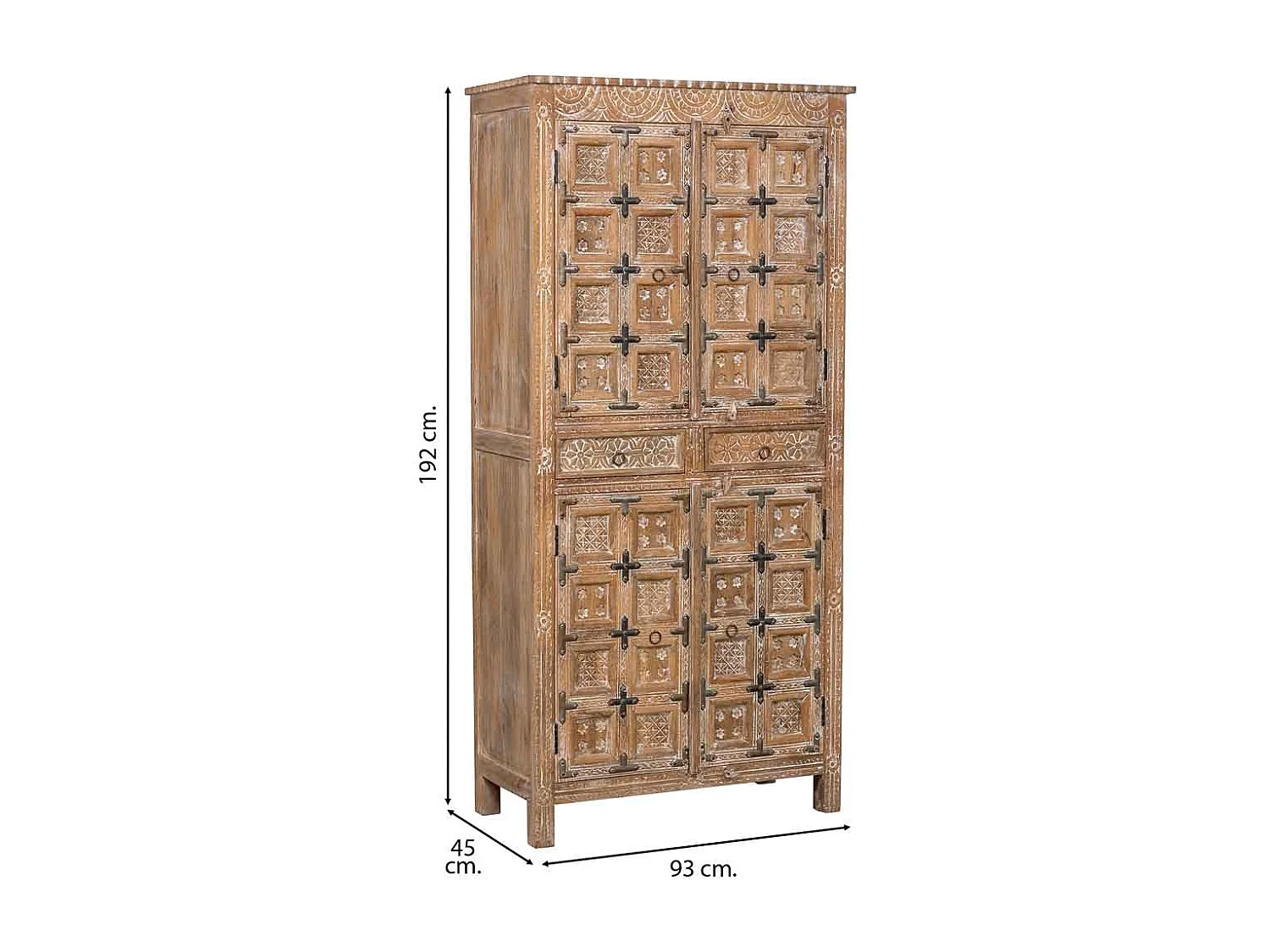 Armoire en bois marron 93x45x192h
