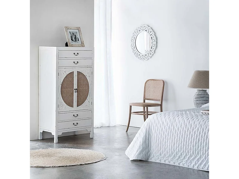 Armario de madera blanco 70x40x135