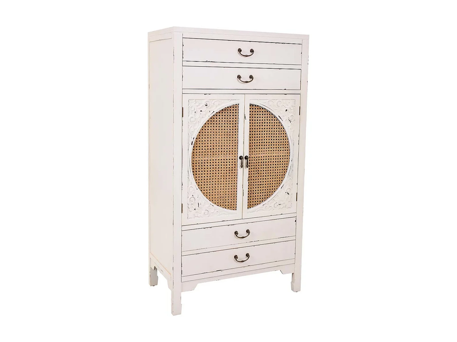 Armario de madera blanco 70x40x135