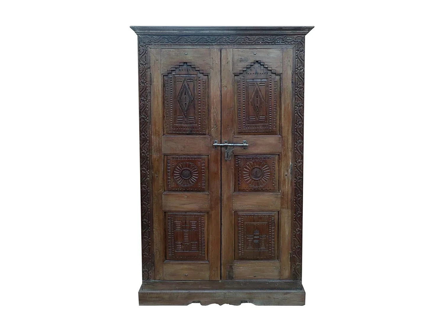 Armadio in legno marrone 124x41x212h