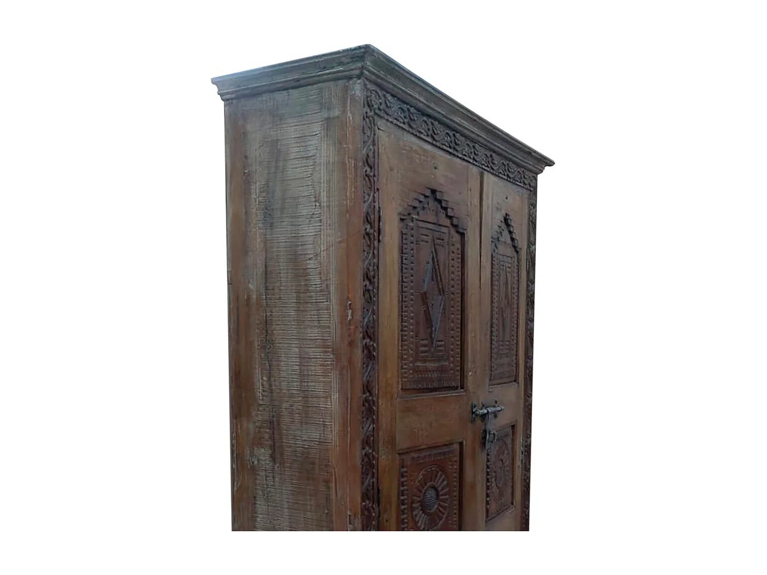 Armadio in legno marrone 124x41x212h