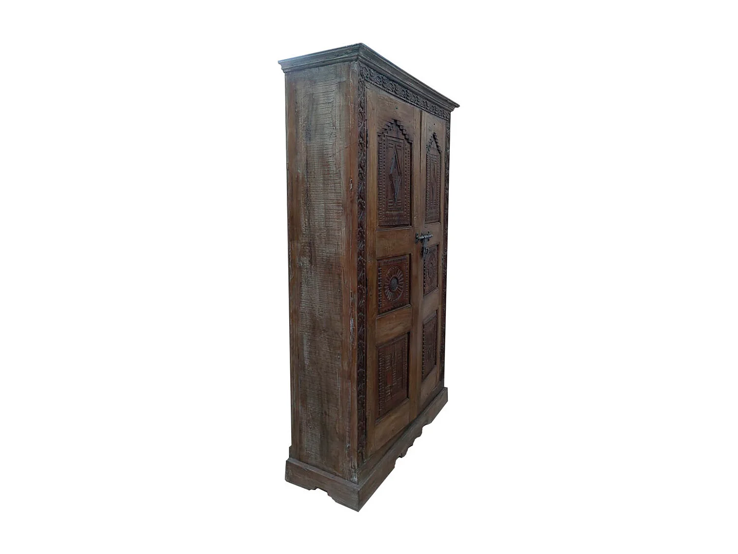 Armário de madeira marrom 124x41x212hcm