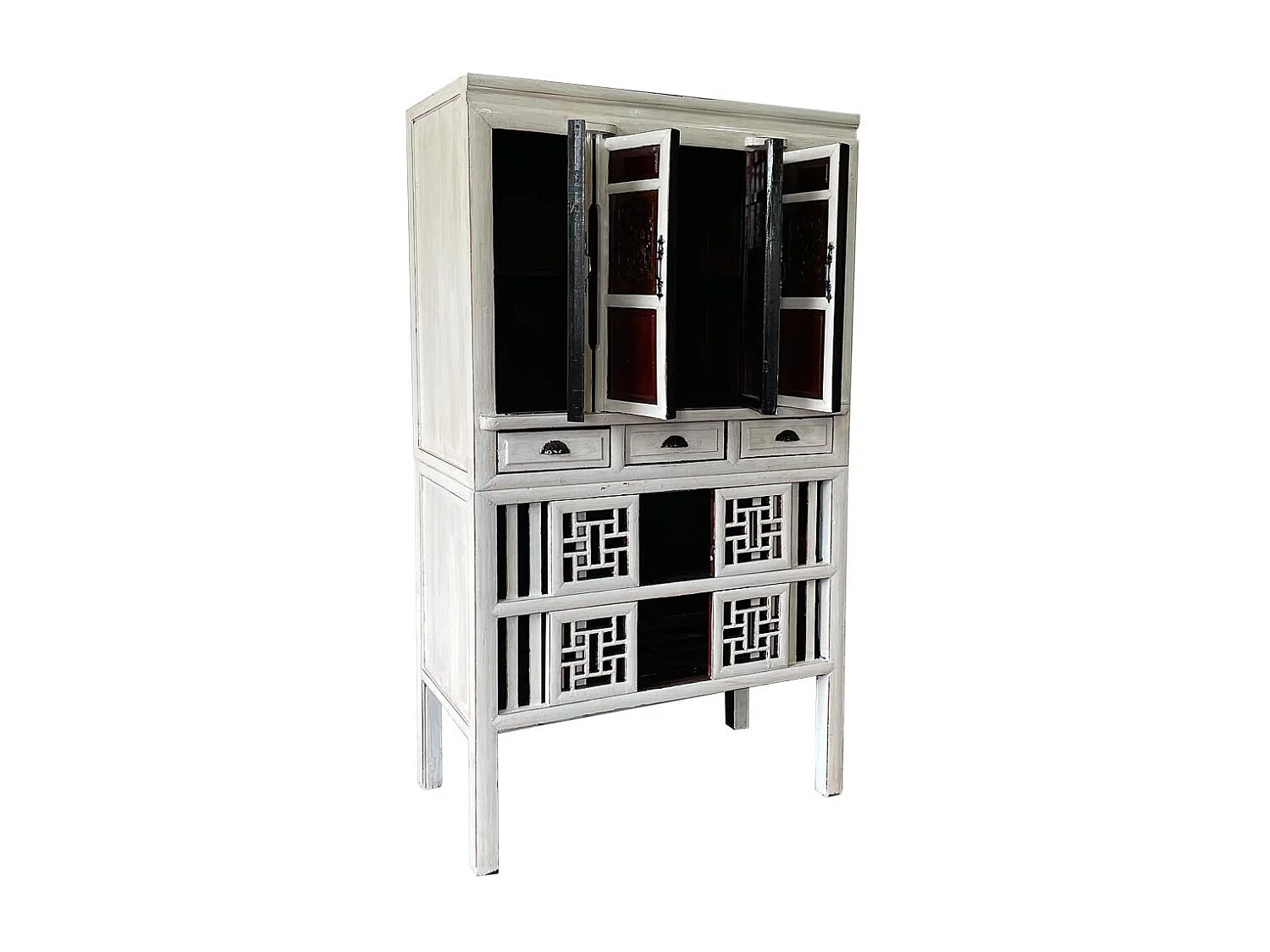 Armoire en bois blanc 96x42x175h