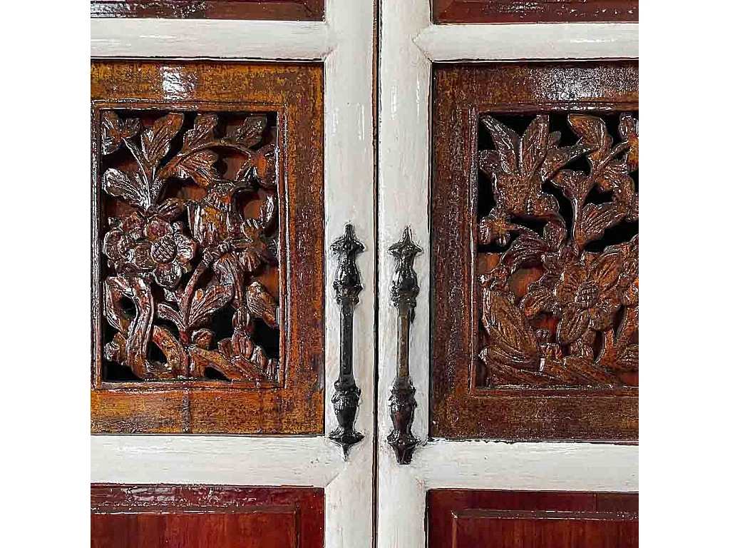 Armoire en bois blanc 96x42x175h