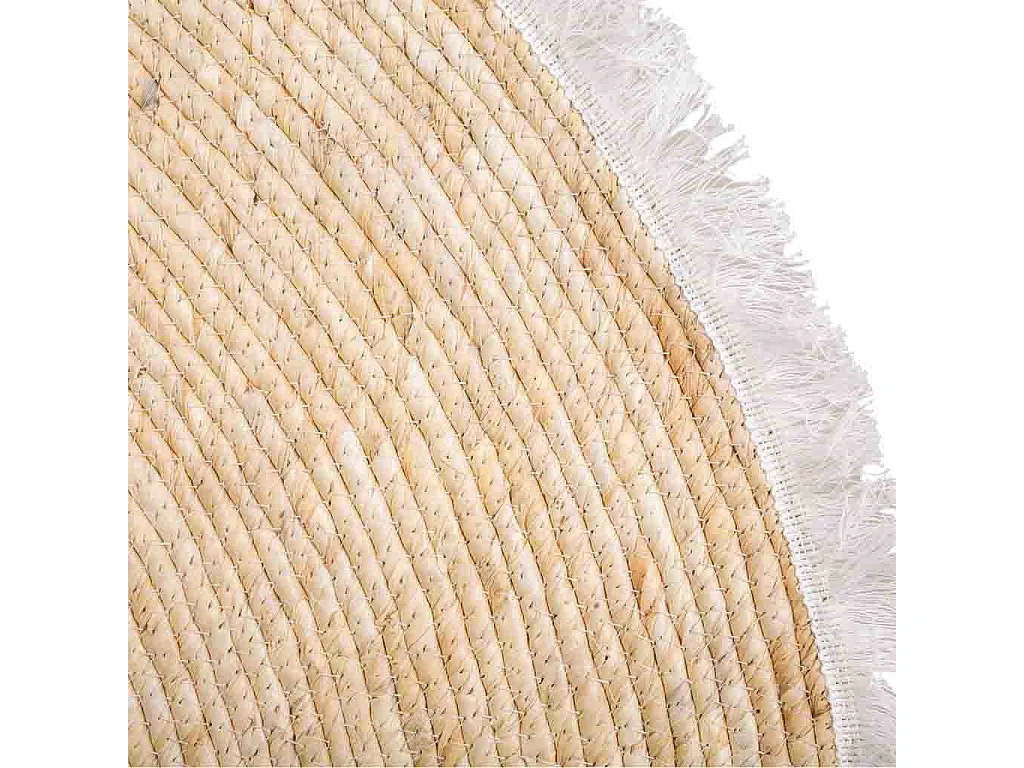 Tapete marrom feito à mão em fibra natural d120x1