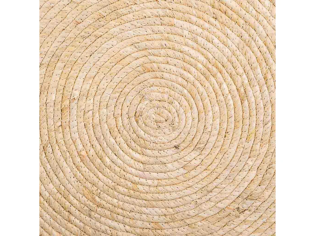 Alfombra fibra natural tejido artesanal marrón d120x1