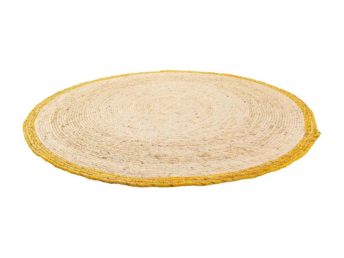 Tapete redondo de juta marrom d120x1