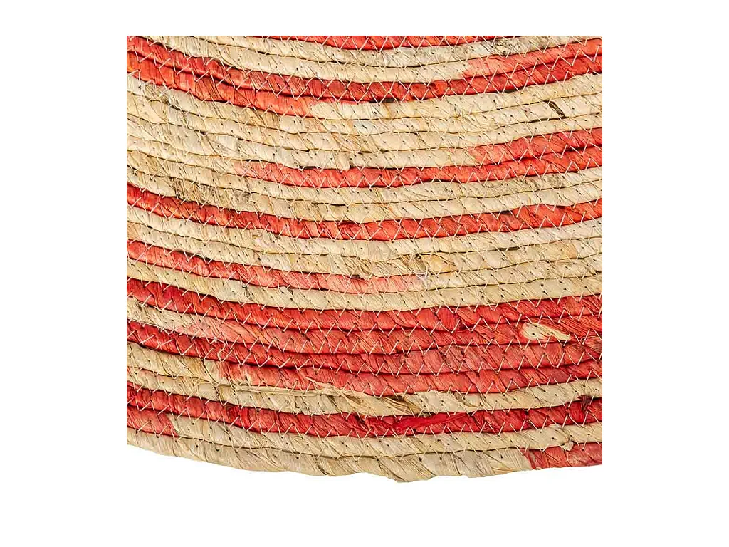 Alfombra redonda de yute color marrón d120x1