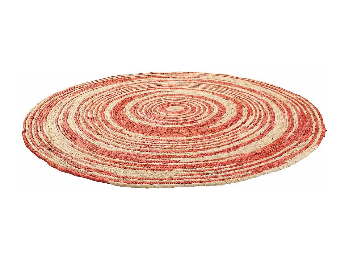 Tapete redondo de juta marrom d120x1